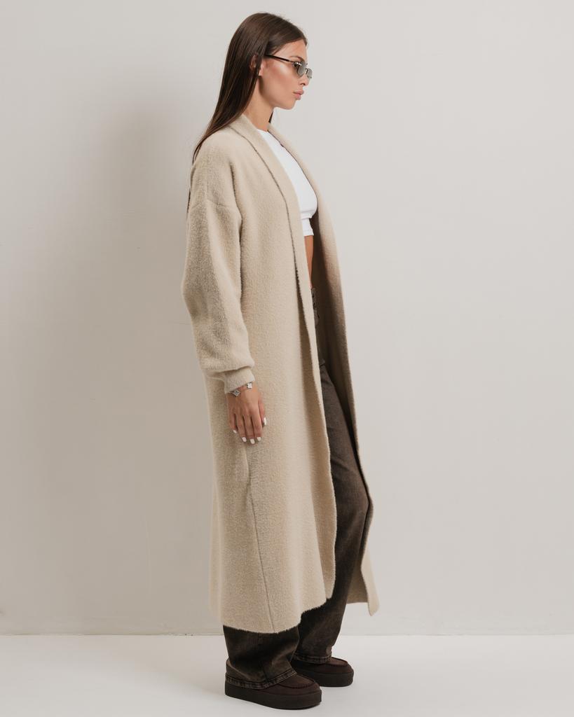 Кардиган длинный с поясом Avrile 92476 бежевый