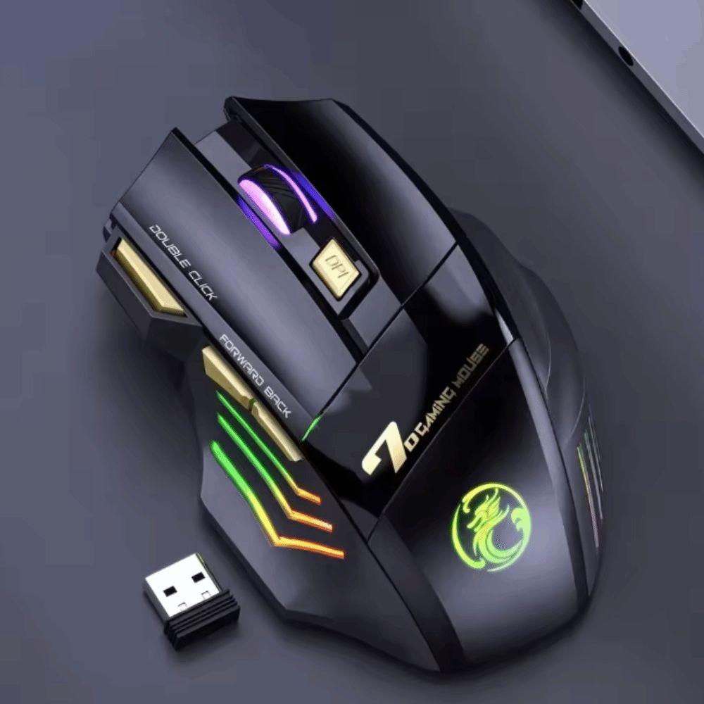 Colorful Lights 2.4G Wireless Mouse RGB Rechargeable Mouse Cool Laptop Wireless Mouse  Office/Home