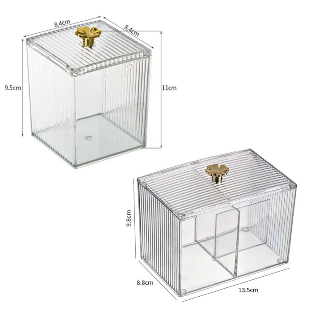Desktop Acrylic Lipstick Dust-Proof Makeup Removal Cotton Cosmetics Storage Cotton Swab Storage Box