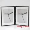 7 And 5 Inch Double Sided Transparent Fold Dual Photo Frame For Home Decor