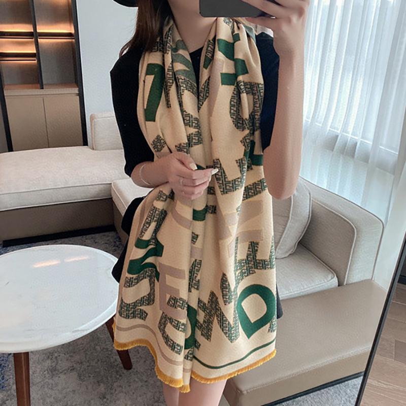 Winter Women's Scarf Luxury Design Double Sided Cashmere Feel Scarf Warm Scarf Shawl