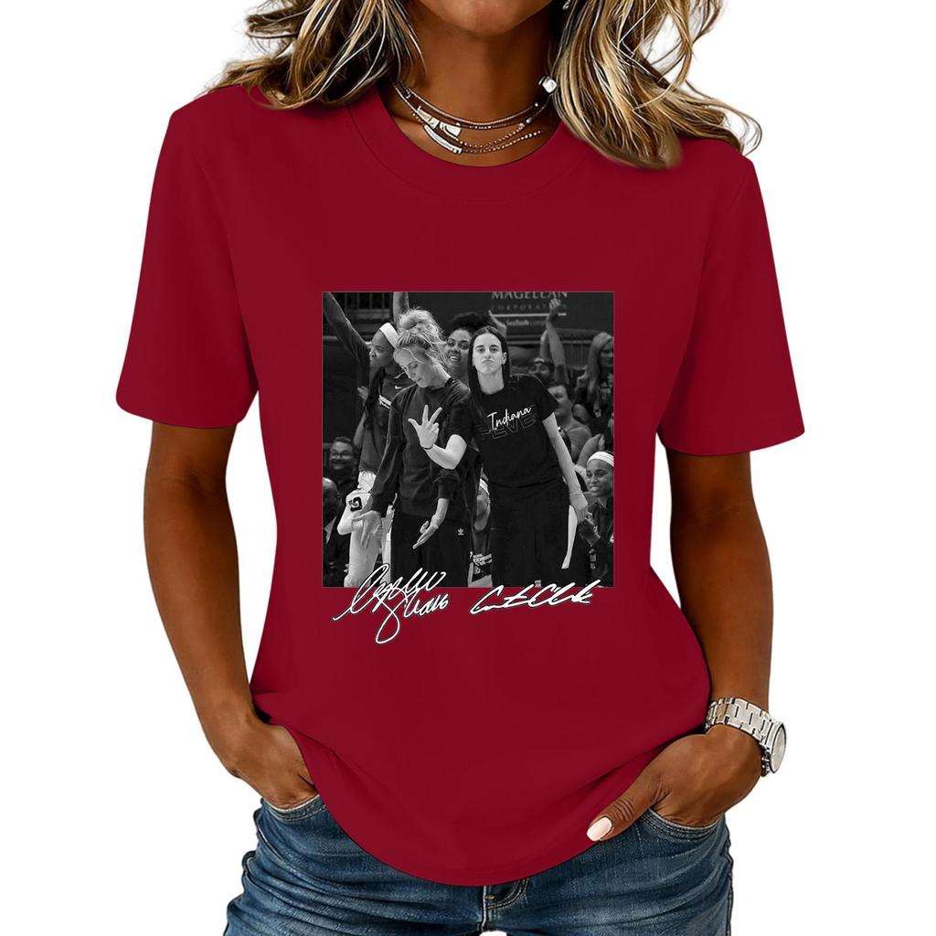 Unisex Casual Letter Print Neck Short Sleeve T-Shirt for Everyday Wear