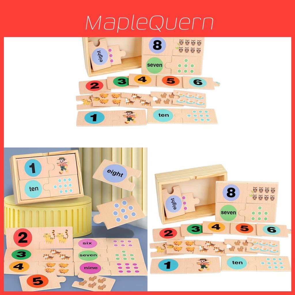 Wooden Educational Number Puzzle With Cognitive Development For Kids Learning Toys