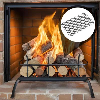 Ember Retainer Steel Fireplace Grate Ember Retainer Mesh Fire Place Accessories Wire Mesh For Most Fireplace Keeps Burning