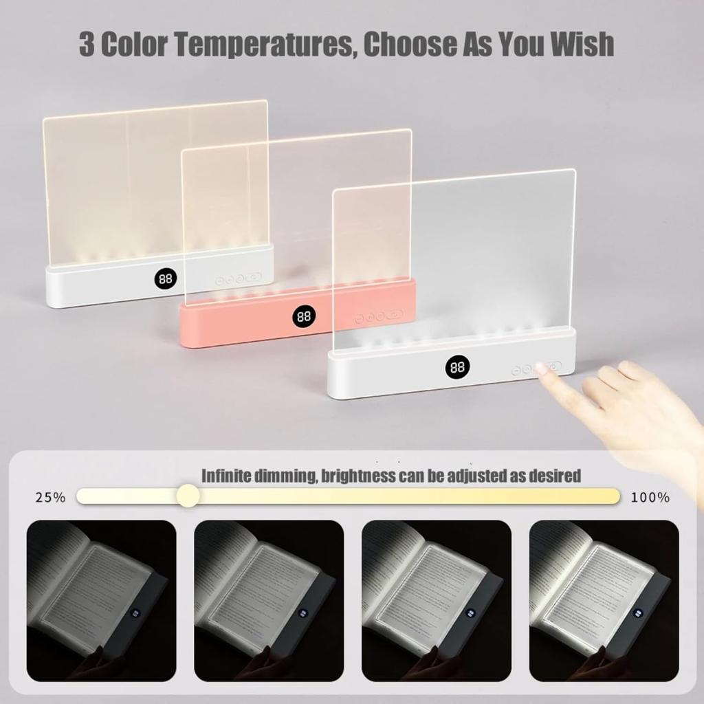 LED Reading Light Night Light Book Family Study Reading Lamp Portable Bookmark Light for Reading in Bed, Car Motivational Travel