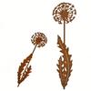 Rusty Finish Dandelion Garden Art Rustic Metal Stake