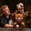 Building Blocks Steam Battle Robot Mecha Assembly Model Display Anime Character Toy Decorations Holiday Gifts Collectibles