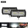 1/2Pcs 7 Inch Bar Light 4 Rows Work Light Combo Beam for Driving Offroad Boat Car Tractor Truck 4x4 SUV 12V 24V Headlight