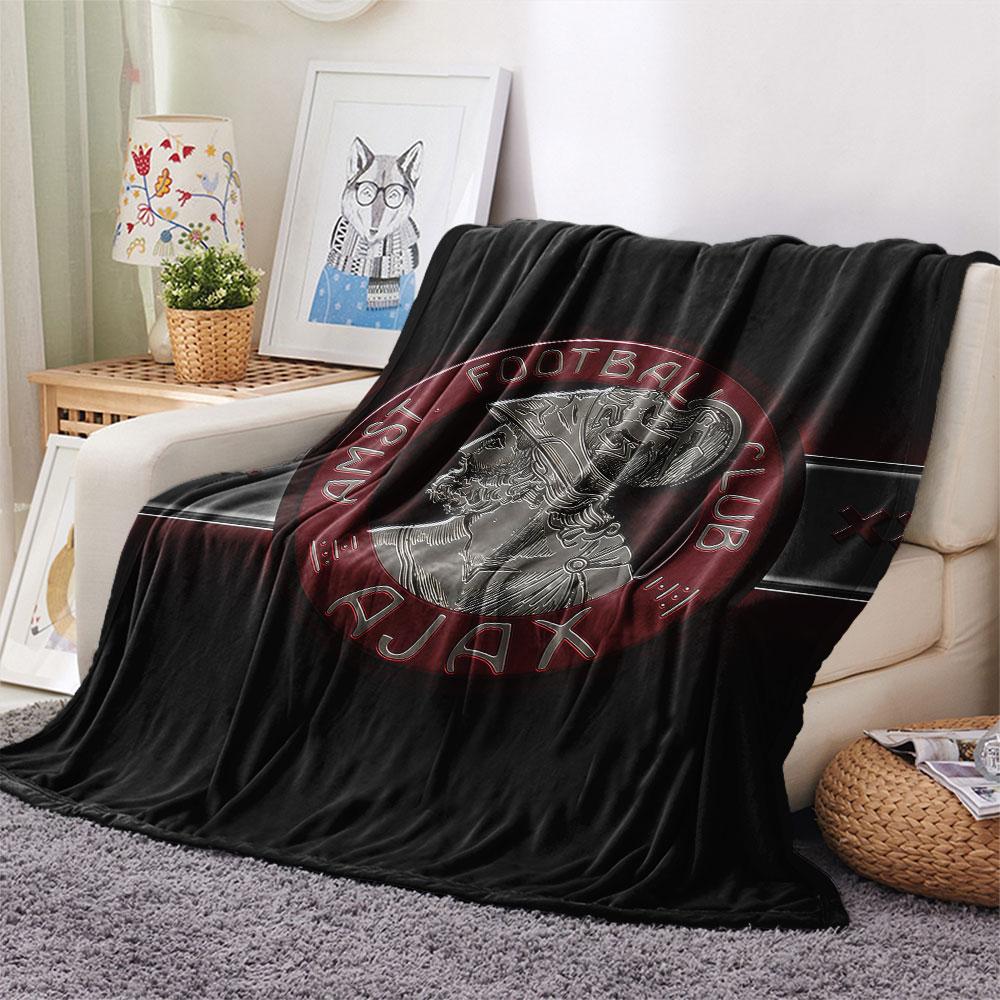 1PC AFC Ajax Patterned Flannel Blanket Suitable For All Seasons for Home Decor Warmth and Comfort Gifts Holiday Present