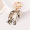2026 New Horse Keychain Sparkling Crystal Metal Animal Pony Handbag Pendant Decoration Car Key Ring New Year Souvenir Gift