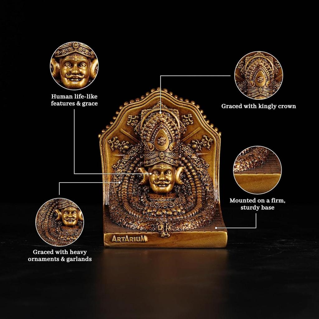 Khatu Shyam Idol Khatu Shyam Murti Shree Khatu Shyam Ji for Car Dashboard and Home Decor Decoration for Positive Energy