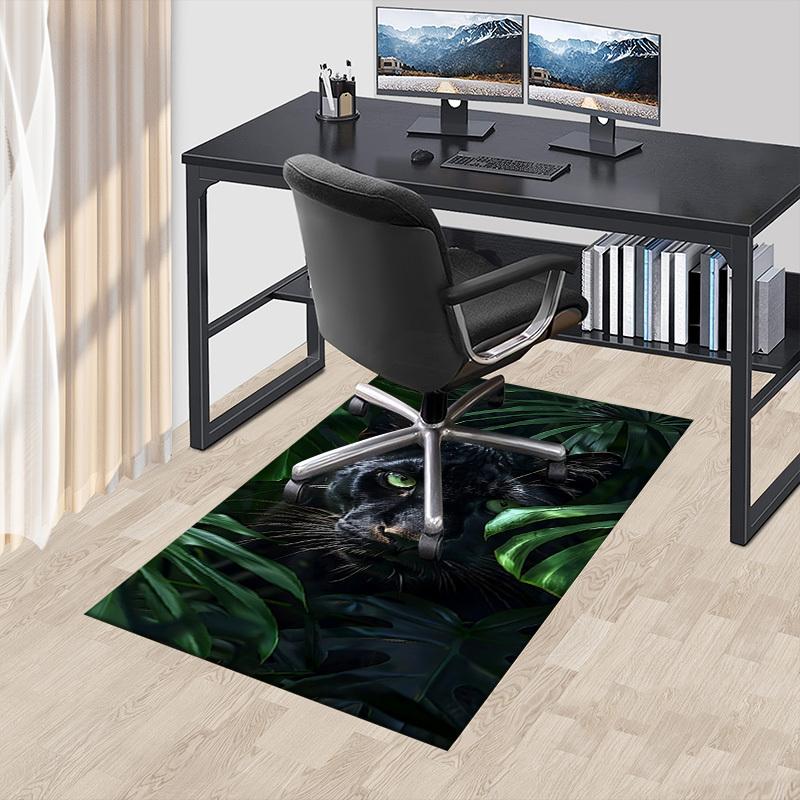 1PC jungle black panther Carpet Office Rug Mat Home Decor Area Carpet Festival Gift Office desk chair carpet Longlasting Material