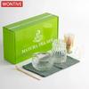 7Pcs Matcha Whisk Set Clear Glass Japanese Matcha Tea Set Matcha Making Kit with MatchaBowl MatchaCup MatchaWhisk