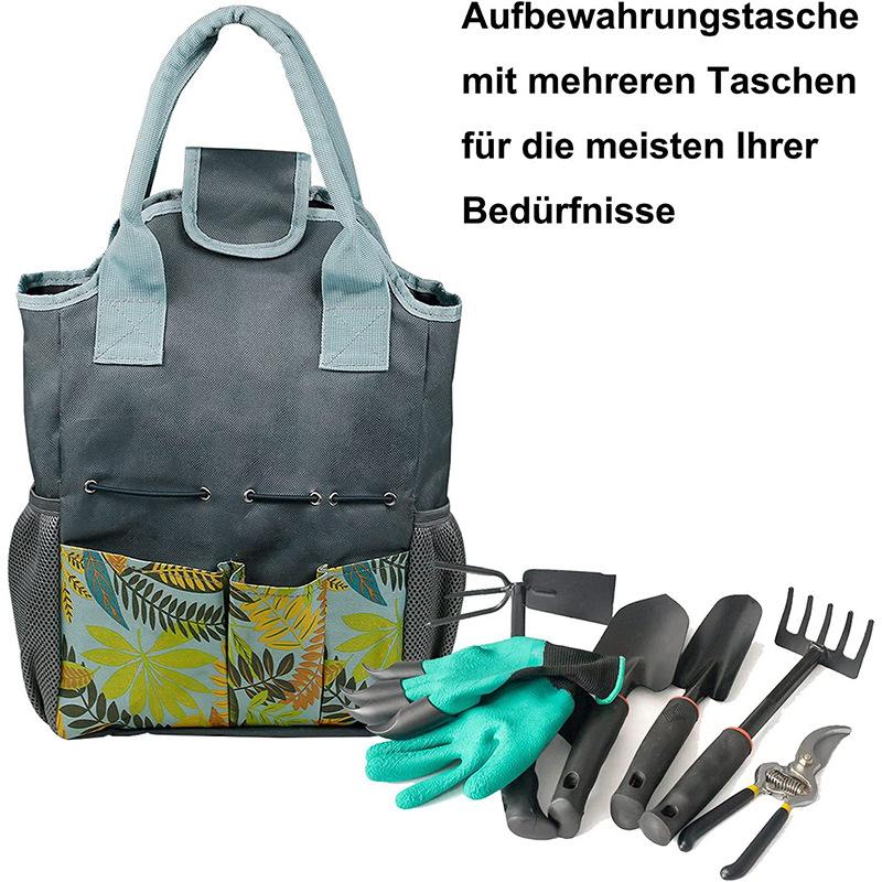 Garden tool bag, garden tool storage bag with comfortable handle, multifunctional, Oxford cloth 600d