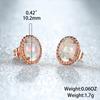 Twist Oval Opal Stud Earrings Versatile Vintage Versatile Earrings