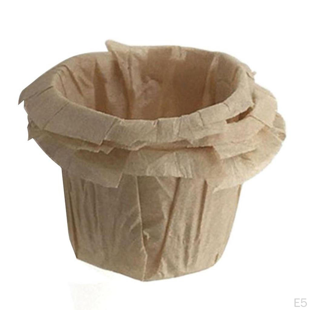 100 / of coffee Strainer Filter Paper Unbleached Portion for Machine Accessories