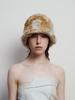 Poejidam [Life Portrait] Fur Meatel Hat In Aqua Mix