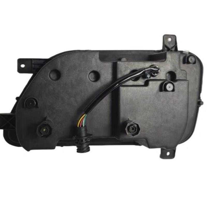 Compatible with Beiben 80B: LED Headlight Assembly V3MT, Dual-Lens, Super Bright, Smoked Design.