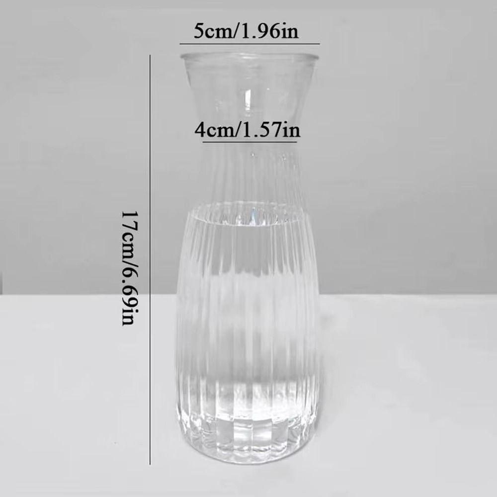 New Transparent Plastic Flower Vase Hydroponic Bouquet DIY Supplies Striped Vases Home Desk Decor Decorative Vase