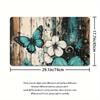 1/4Pcs Bathroom Shower Curtain Set Teal Butterfly  Print Bathroom Curtain With 12 Hooks Non Slip Rugs Toilet Cover Mat Bathroom Partition