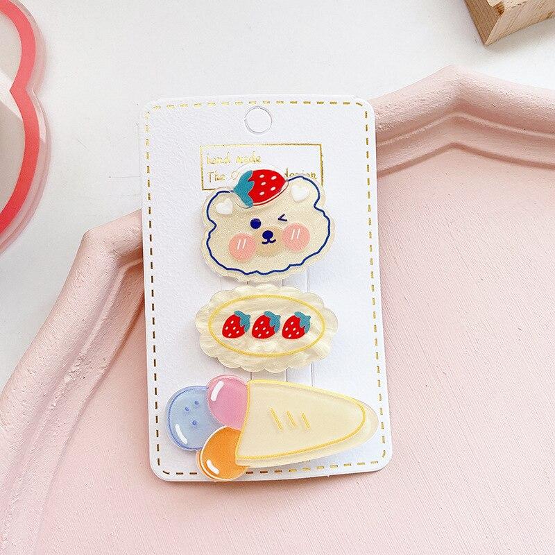 

3 шт., кавайная заколка для волос с животными, милые акриловые заколки для волос для детей, головные уборы, головной убор, аксессуары для волос для маленьких девочек