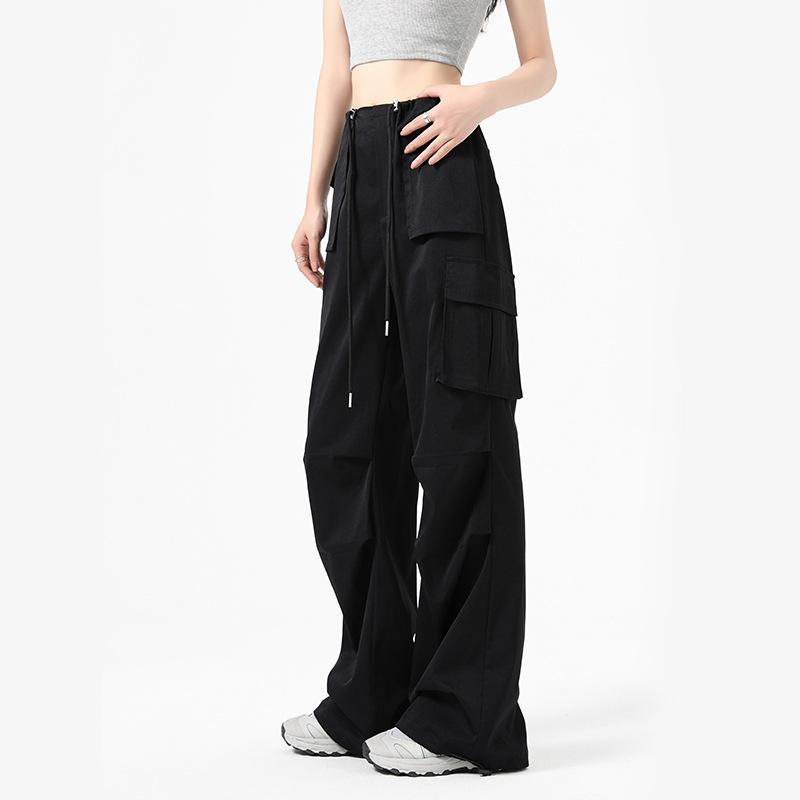 Uncle Radish Tooling Pants Summer Thin Loose Wide Leg Paratrooper Pants Light Casual Quick-Drying Sweatpants