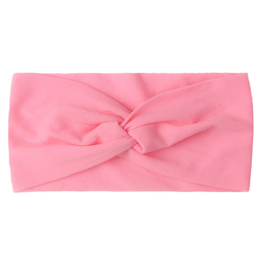 Children's Solid Color Knotted Nylon Headbands: 28 Colors Available
