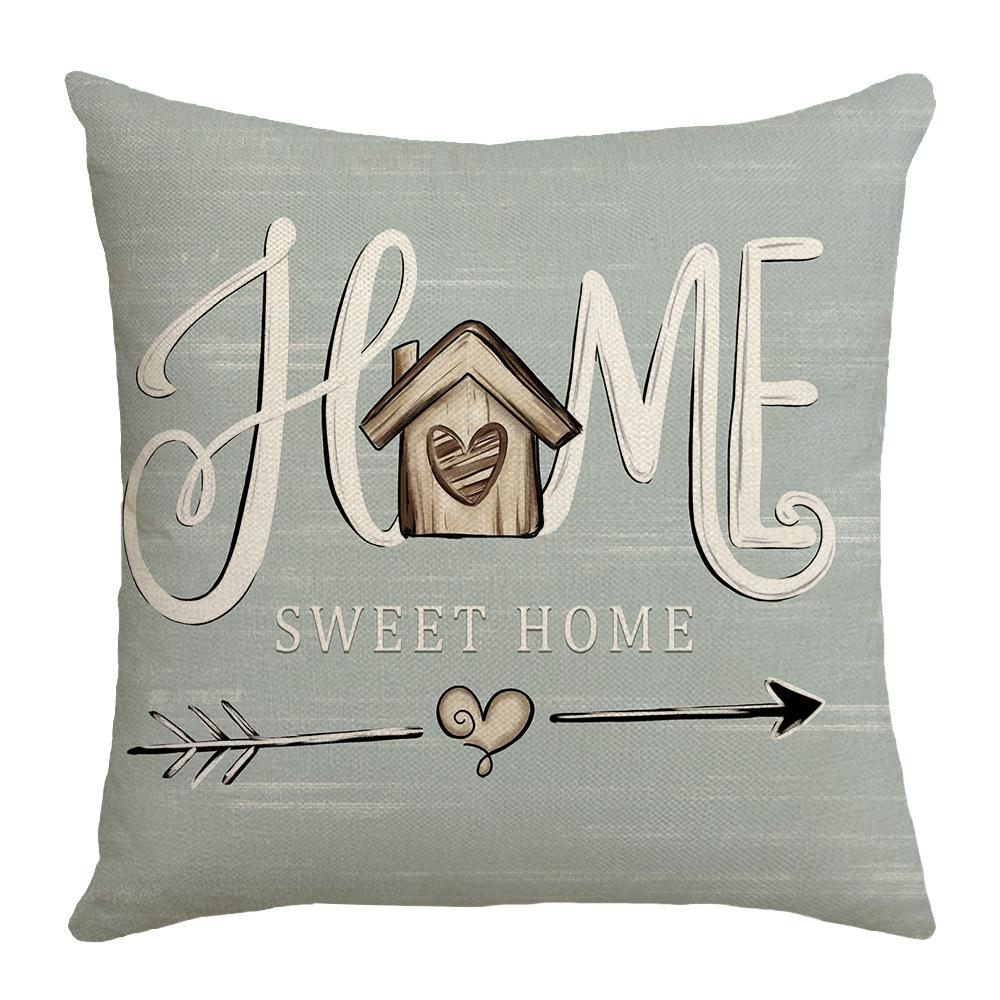 Autumn New Pumpkin Butterfly Cushion Cover Letter Print Sofa Bedside Cushion Pillow Cushion Cover