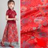 75x100cm Brocade Silk Fabric Beautiful DIY Material with Flower Pattern Sewing Handmade Patchwork Textile Cloth
