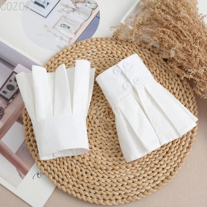 

Знімні манжети своїми руками, подовжувачі манжет, вишивка, мереживо, ромашки, накладні рукави, еластичні, дикі зап ястя, плісовані, орган, лоліта, накладні рукави One Size