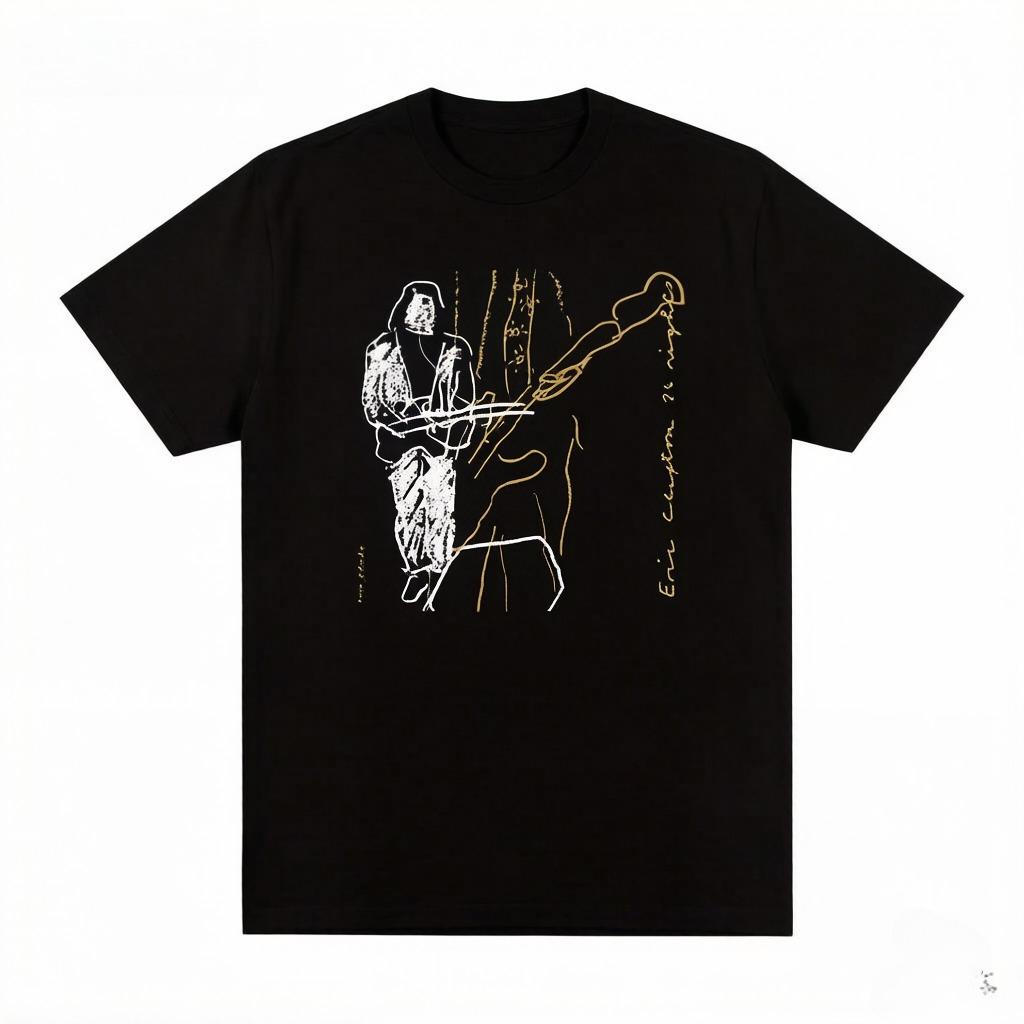 

Eric Clapton Guitar Rock Print T-shirts, Nostalgic and Retro Men s and Women s Short-sleeved T-shirts, Streetwear - Men s Sum... S разноцветный