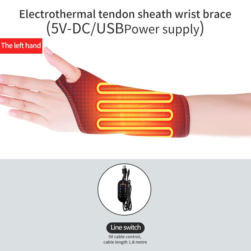 Portable Electric Wrist Massager Thermal Therapy For Arthritis Carpal Tunnel Relief 3 Vibration Kneading Modes Sprain Protection