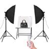 Andoer Professional Studio Photography Softbox LED Light Kit Including 50*70cm Softboxes * 2 + 45W