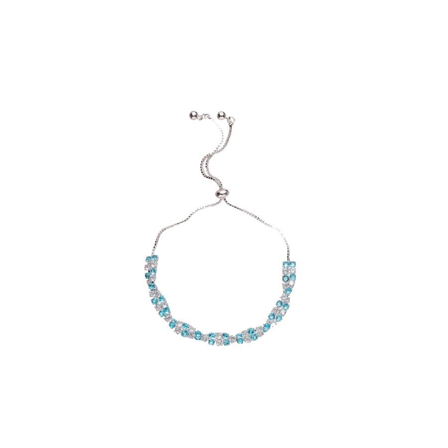 Elegantes geometrisches Armband mit Zirkonperlen - Minimalistischer Luxusschmuck