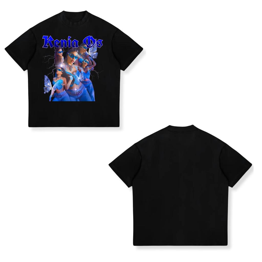 Singer Kenia Os Pink Aura Album 2025 T Shirt Unisex Women Trendy Vintage Harajuku TShirt Oversized Cotton Y2k Tshirts Streetwear