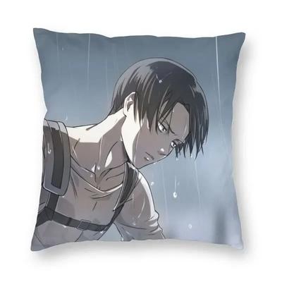 Levi Ackerman Attack On Titan Kissenbezug Print Harajuku Anime Manga Bodenkissenbezug für Autokissenbezug Home Decor