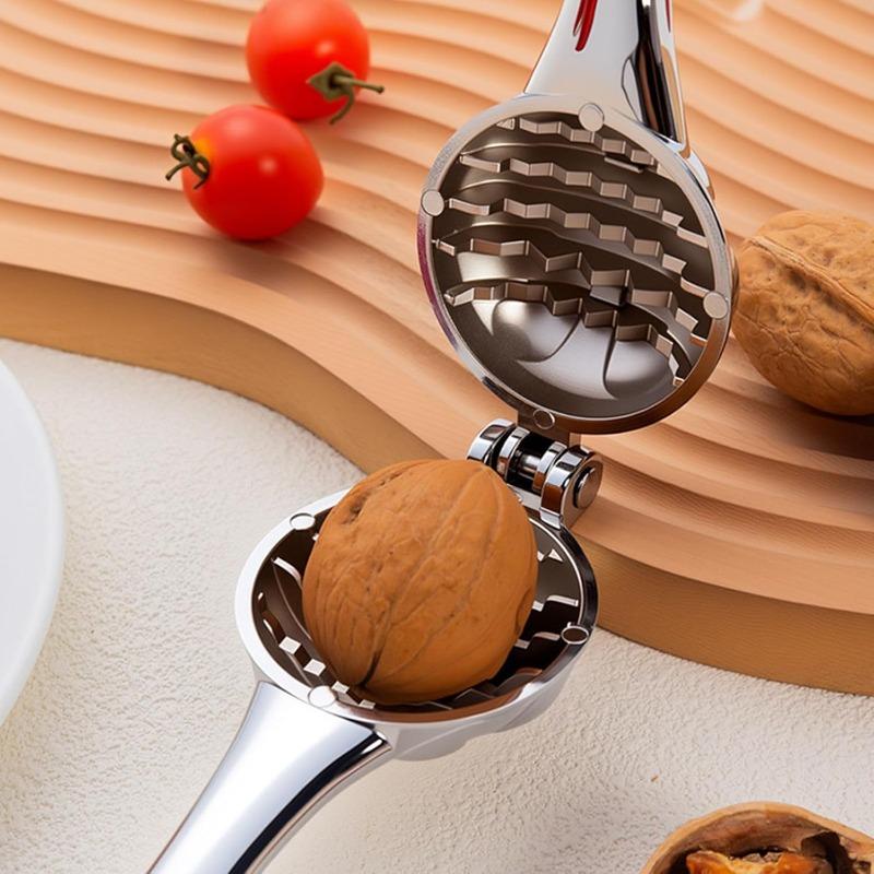 Aluminum Alloy Chestnut Clip Multi-Functional Nut Sheller Cross-Style Chestnut Opener Portable Kitchen Tool for Easy Nut Peeling