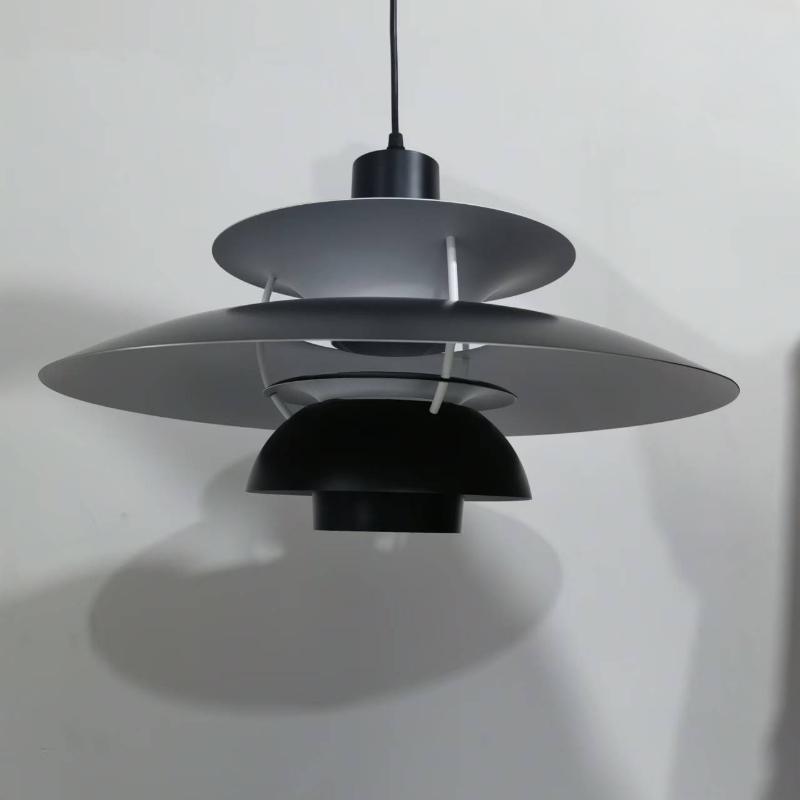 Danish Design Iron Pendant Light E27 LED Chandelier Nordic Colorful Umbrella Lamp Dinning Table Ceiling Decor Kitchen Droplight