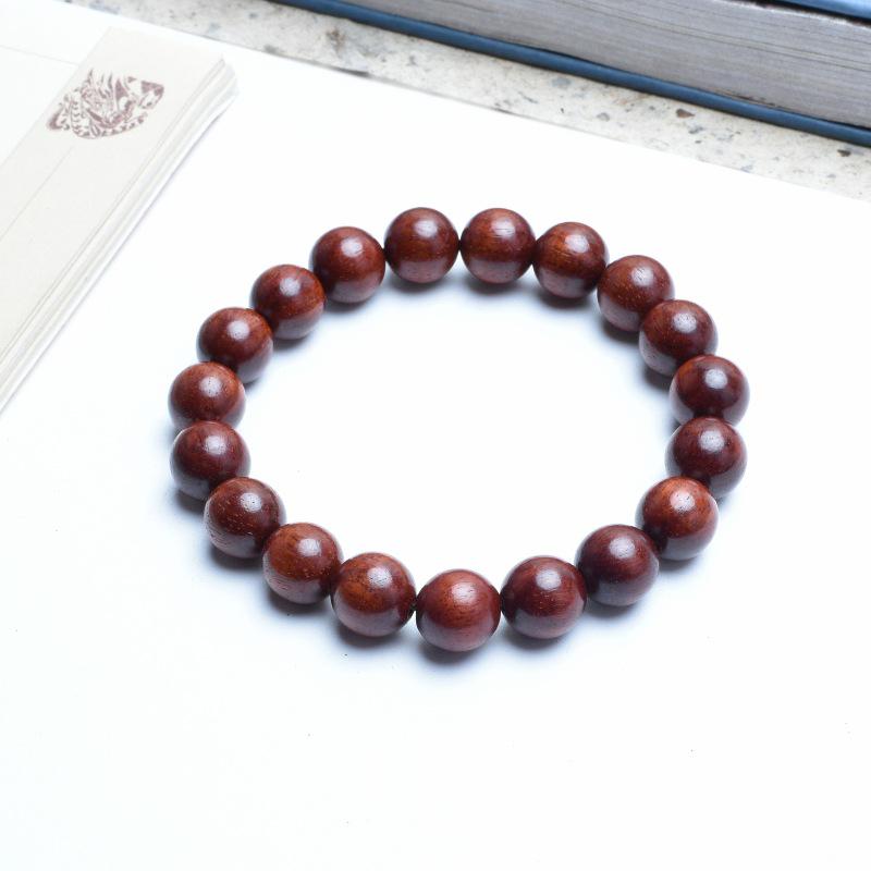 Venus Old Material Small-Leaf Red Sandalwood Prayer Beads Chain - High Oil Density, Unisex, New Chinese Style Decoration Gift