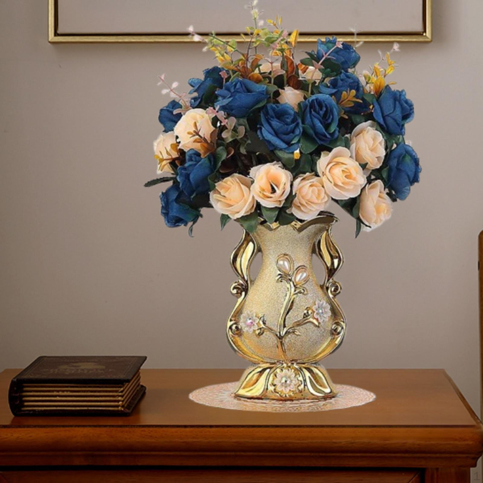 

European Ceramic Flower Vase Floral Arrangement Organizer Frosted Porcelain Plant Holder