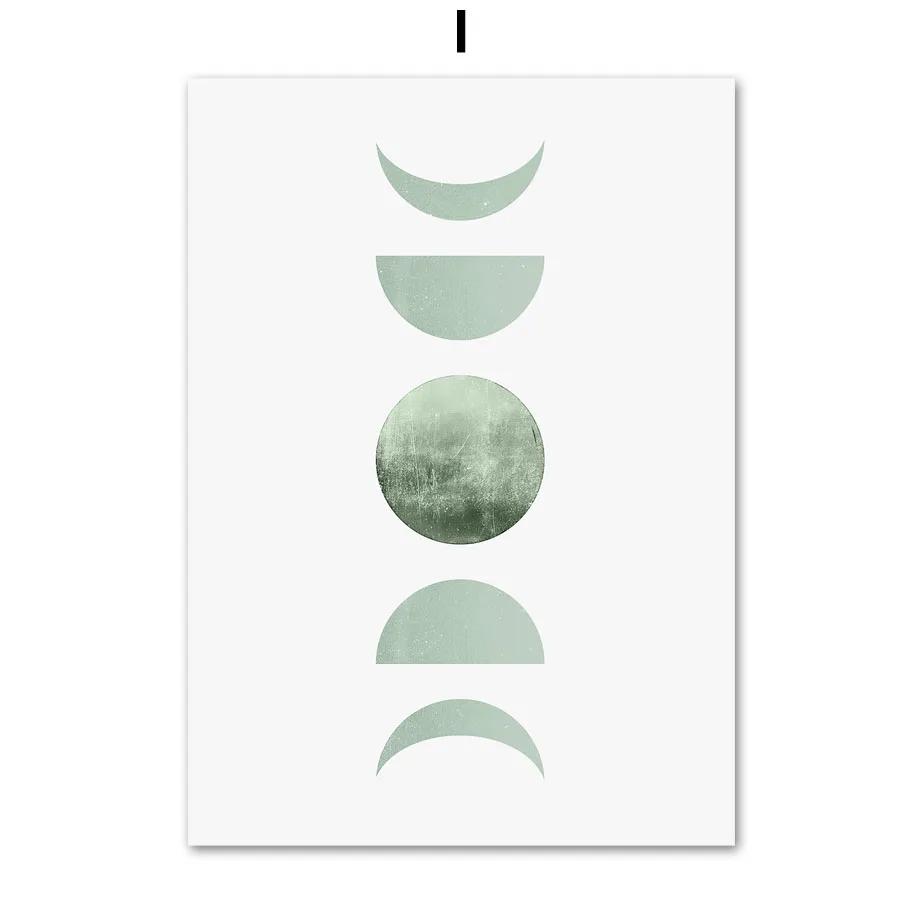 

Abstract Geometry Arched Line Girl Blade Green Art Nordic Posters, Wall Prints, Canvas Painting, Pictures for Living Room Decor 21x30cm No Framed