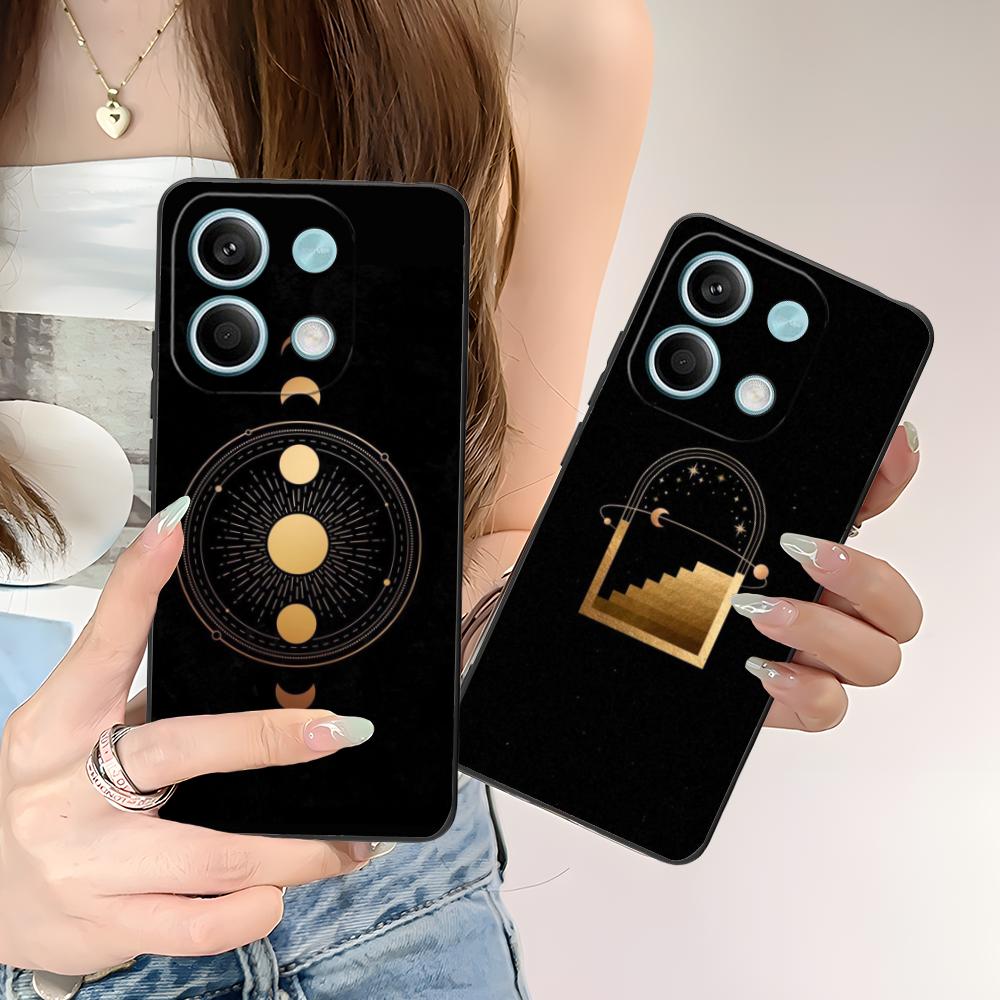 Sun Moon Mobile Cell Phone Case for POCO M7 M6 M5 M4 M3 X7 X6 X5 X4 X3 Pro GT 5G Colorful Printing Cover Cover Cellphones Pretty