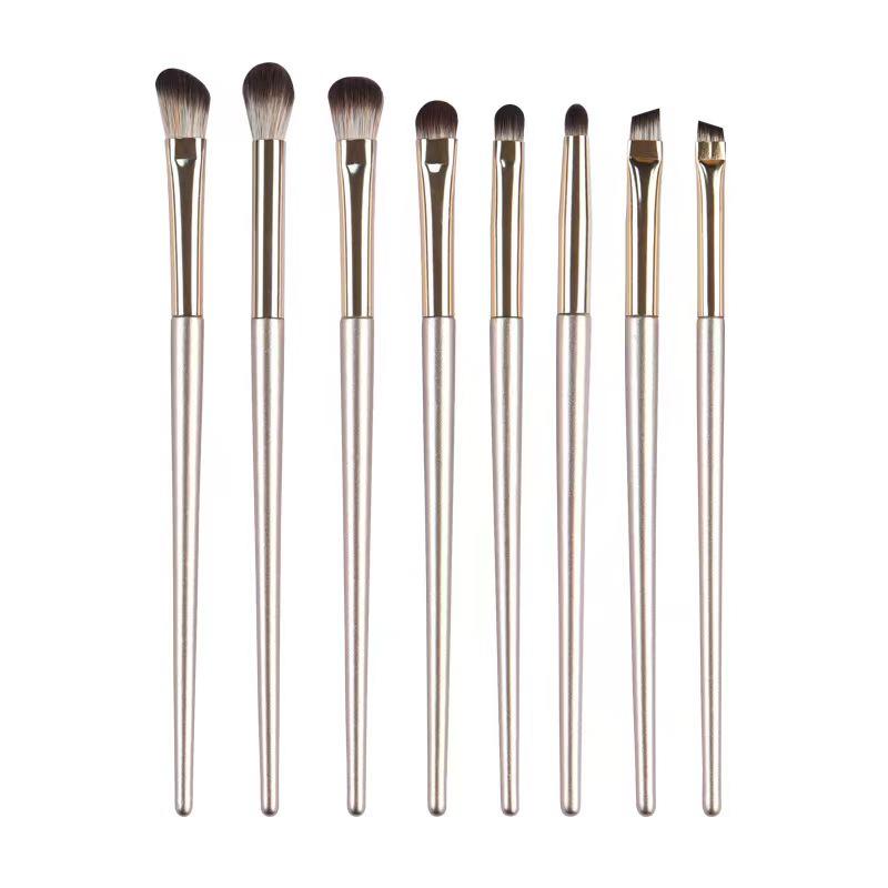 

8-Piece Gilded Eyeshadow Brush Set with Portable Bag