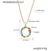 Colorful Zircon Alphabet Pendant Necklace - Hip-Hop Style