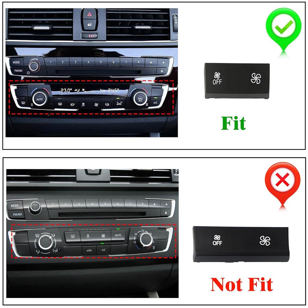 for BMW F30 A/C Climate Control Panel Fan Speed Button Replacement,Heater Climate Switch Button for BMW 1 Series F20/F21,2 Series F22/F23,3 Series