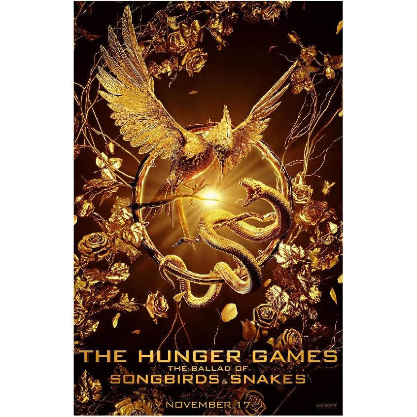 XIHOO Hunger Games Ballad of Songbirds and Snakes Poster Movie Posters Prints Bedroom Decor Silk Canvas for Wall Art Print Gift Home Decor Unframe