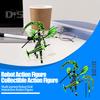 Devil Robot Action Figure with Wing Weapon Accessory Movable Joints 3D Printed Robot Model Toy Stress Relief Articulated Dummy Figurine Decoration