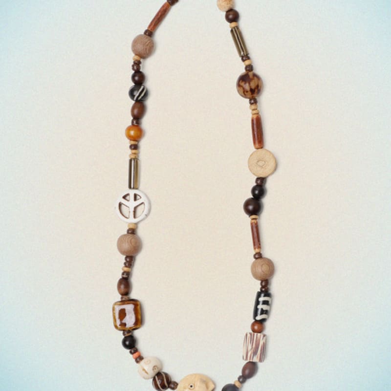 

HolidayVisitor Mixed Stone Necklace - Brown 50cm