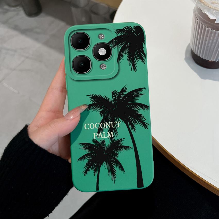 For itel A90 A50C A80 P60 S25 Ultra Power 70 Phone Cover Pretty Flower Pattern Smooth Liquid Silicone Screen Protector Shockproof Case For itel Casing