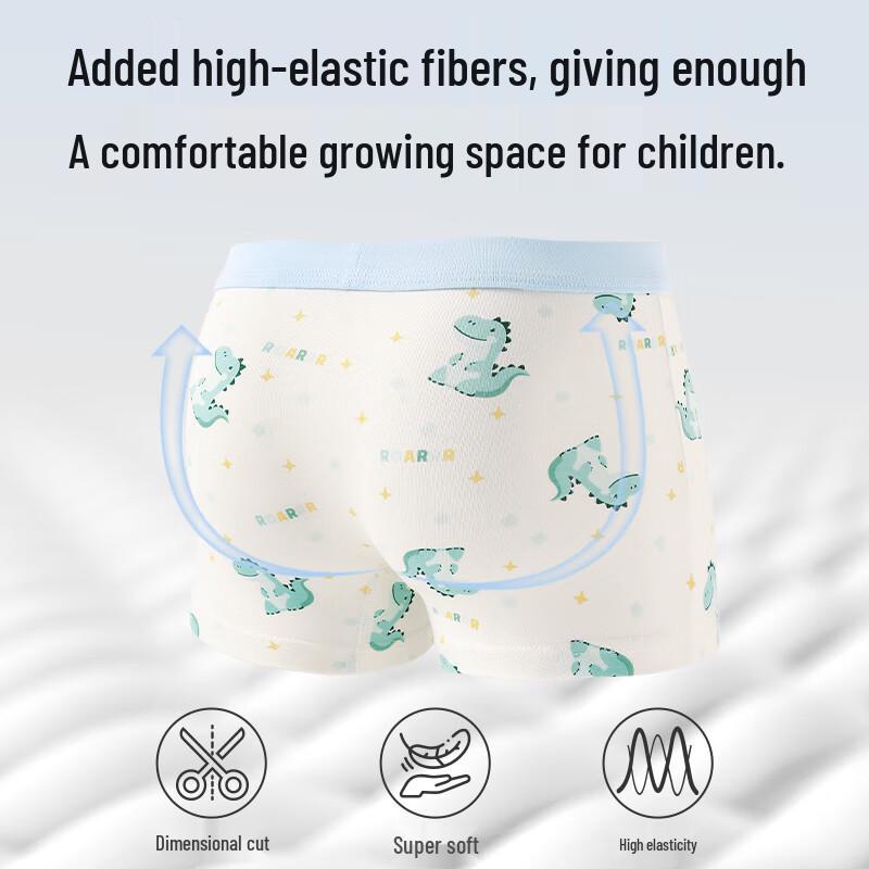 Langsha Boys' A-Class Cotton Antibacterial Boxer Briefs